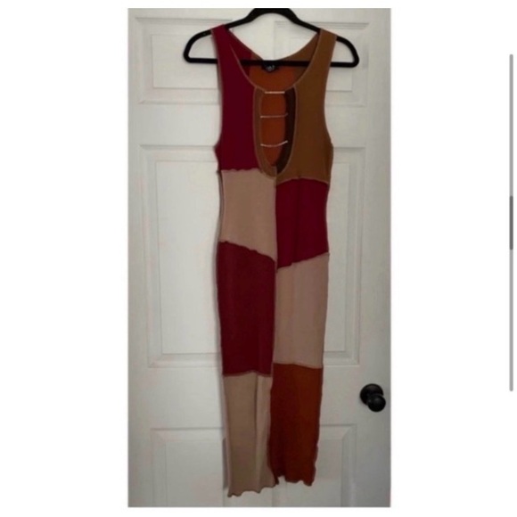 AKIRA Patchwork Knit Midi Dress - Picture 5 of 7